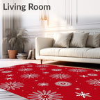 Winter Snowflake Pattern Rug
