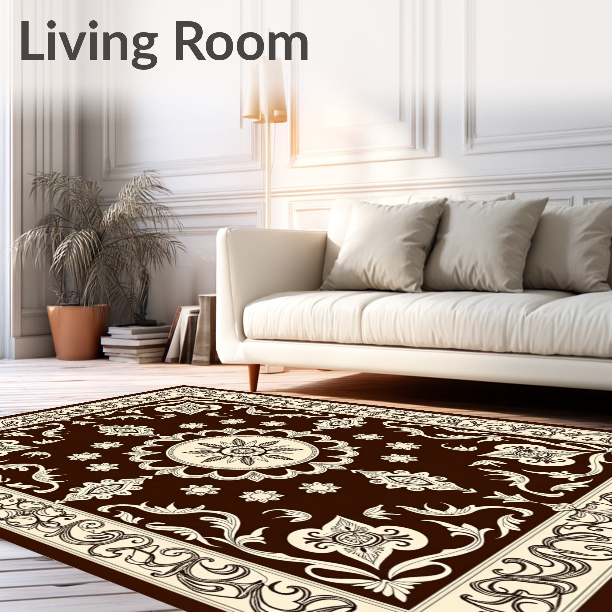 Elegant Floral Ornamental Vintage Rug