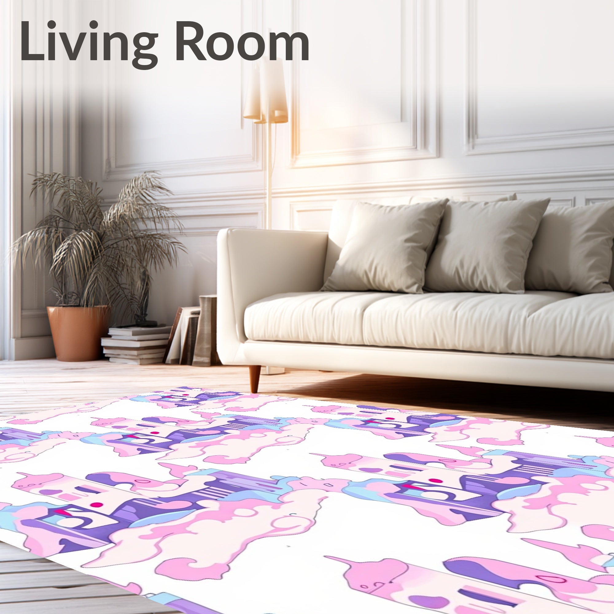 Dreamy Cloud Castle Pattern Rug