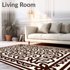 Ornate Vine Scroll Pattern Rug