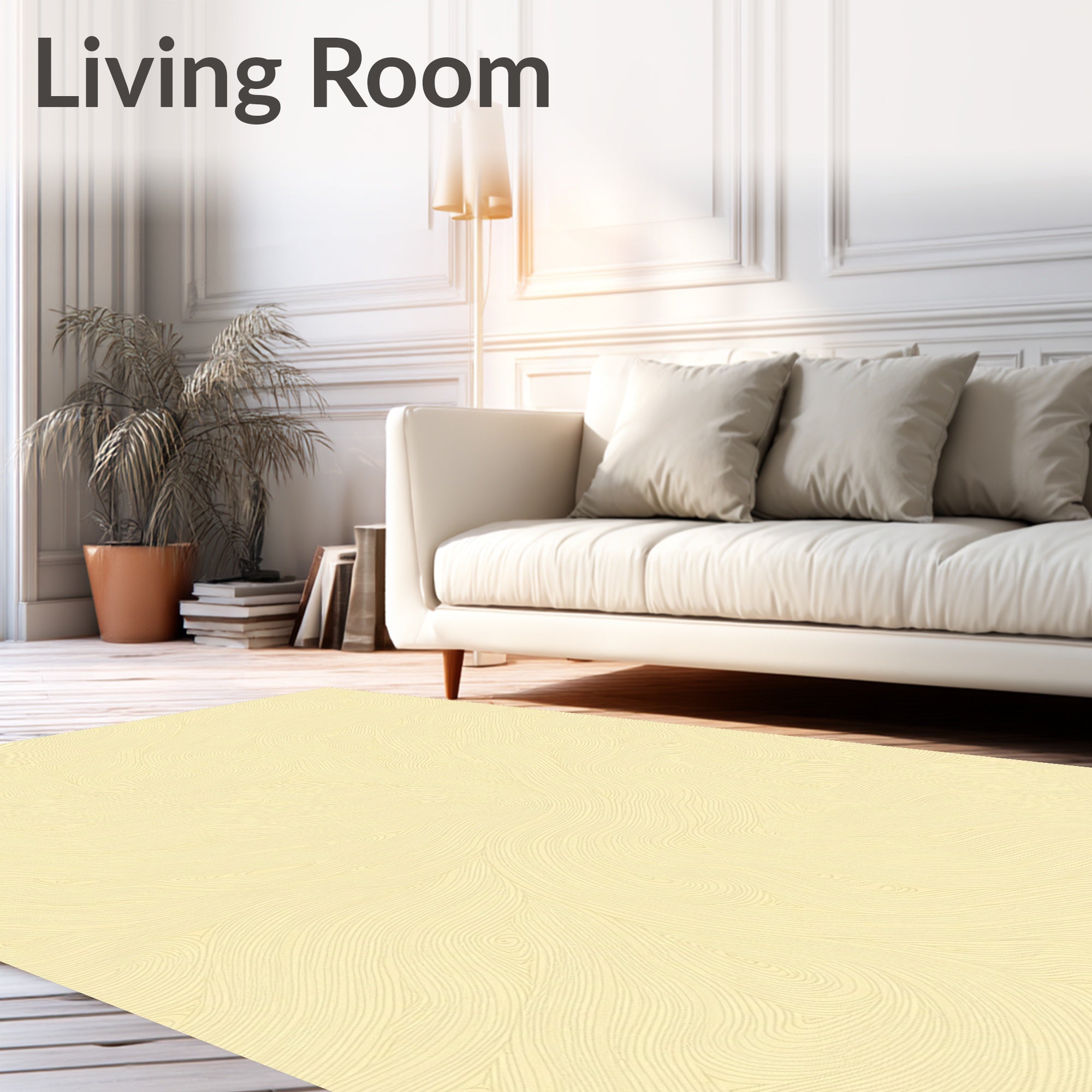 Creamy Swirls Organic Pattern Rug