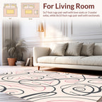 Swirling Abstract Lines and Shapes Rug