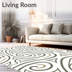 Subtle Swirl Triangle Pattern Rug