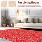 Crimson Swirl Pattern Rug