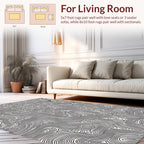 Monochromatic Flowing Contour Pattern Rug