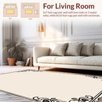 Classic Floral Scroll Border Design Rug