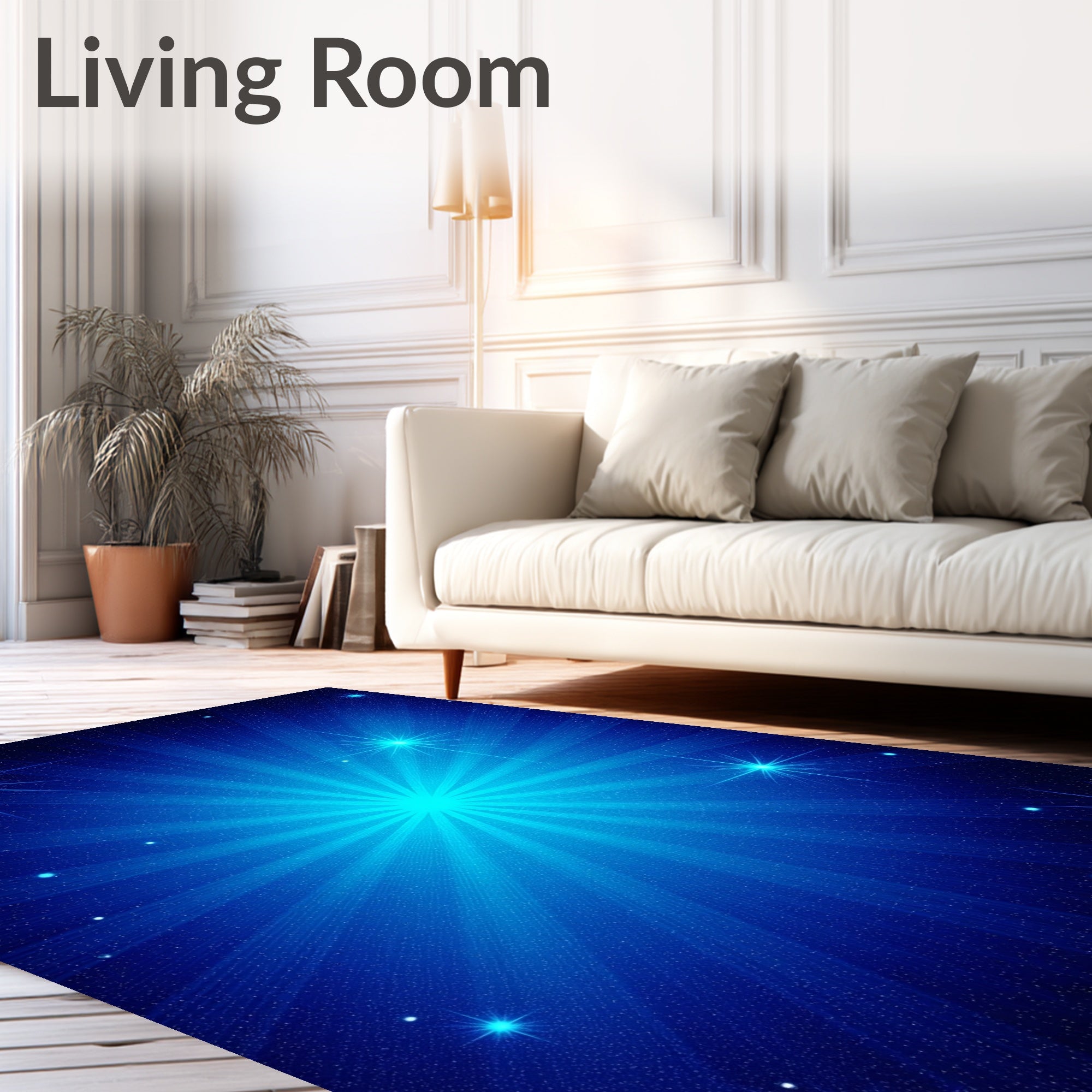 Cosmic Starburst Galaxy Pattern Rug
