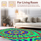 Vibrant Mandala Pattern Rug