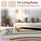 Abstract Wavy Earth Tones Rug