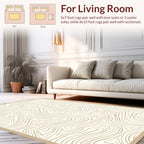 Light Wood Grain Swirl Pattern Rug