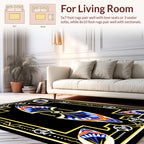 Bold Geometric Floral Art Deco Rug