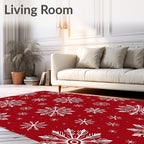 Winter Snowflake Pattern Design Rug