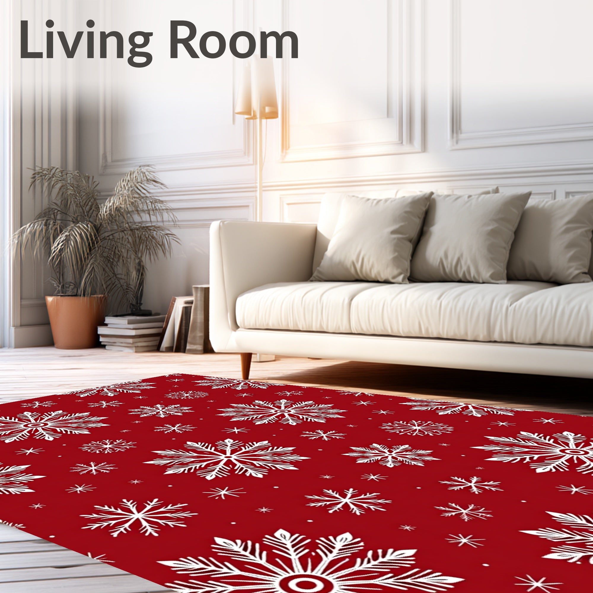 Winter Snowflake Pattern Design Rug