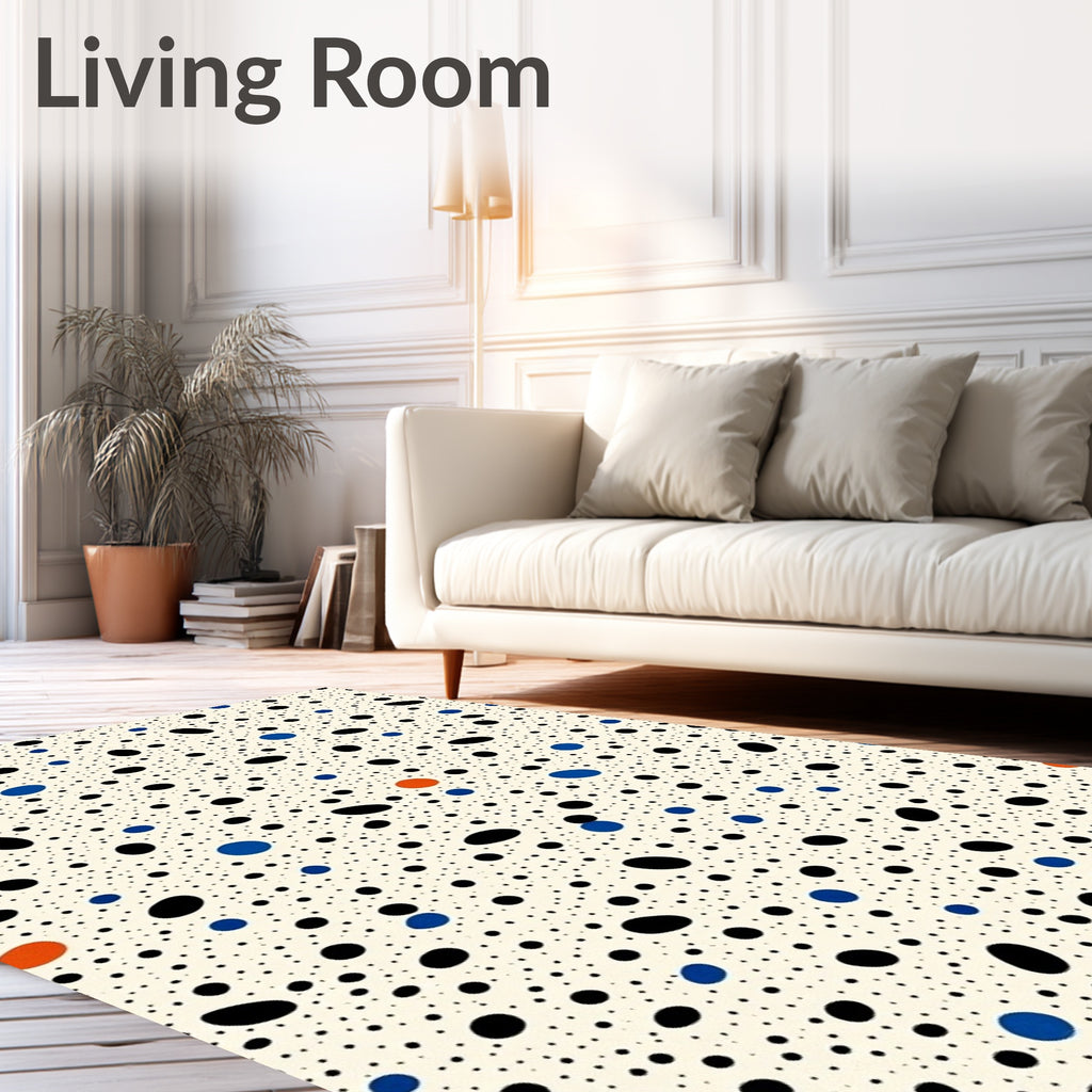 Abstract Polka Dot Speckle Pattern Rug