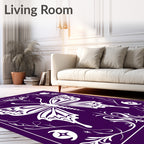 Whimsical Butterfly Floral Intricate Design Rug