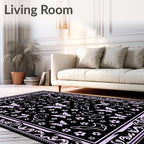 Lilac Butterflies Floral Accents Rug