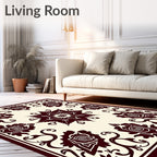 Floral Starburst Silhouette Design Rug