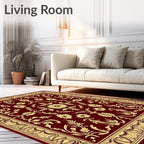 Rich Floral Motif Vintage Design Rug