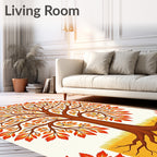 Golden Tree of Life Pattern Rug