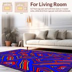 Vibrant Abstract Wavy Pattern Rug