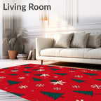 Christmas Tree Snowflake Pattern Rug
