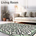Mint Green Classic Geometric Designs Rug