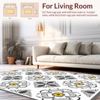 Floral Pattern With Yellow Accents Rug