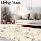 Botanical Sketch Pattern Rug
