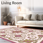 Elegant Paisley Floral Swirls Design Rug