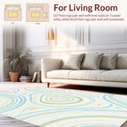 Abstract Swirls Patterned Light Rug