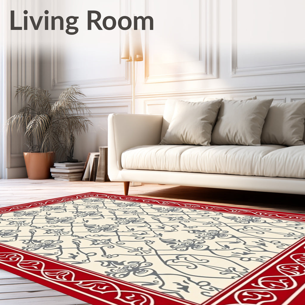 Classic Red Decorative Pattern Rug