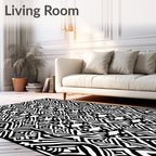 Bold Aztec Inspired Geometric Repeat Design Rug