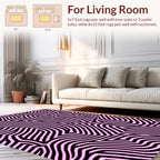 Abstract Pink Geometric Lines Rug