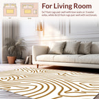 Abstract Wavy Stripe Pattern Rug