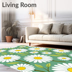 Daisy Floral Patterned Charm Rug