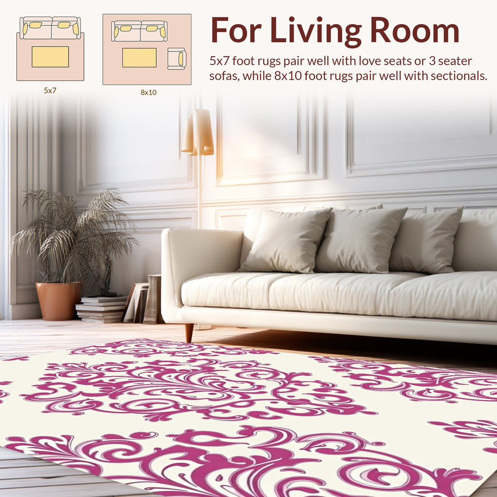 Vineyard Baroque Pattern Design Rug