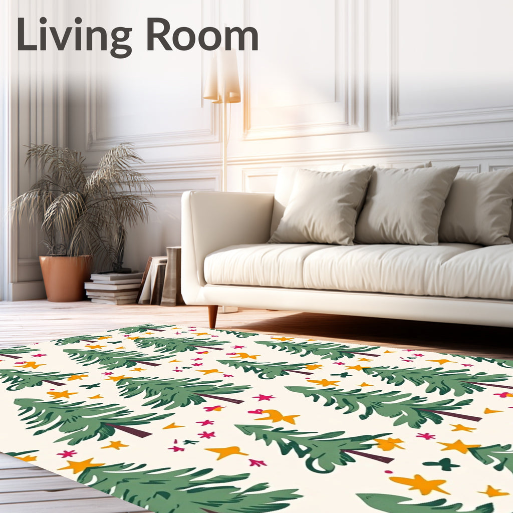 Whimsical Woodland Tree Star Design Rug
