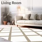 Natural Diamond Lattice Pattern Rug