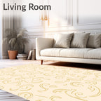 Gold Swirl Pattern Rug