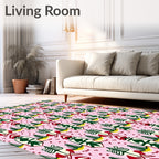 Whimsical Forest Tree Pattern Rug
