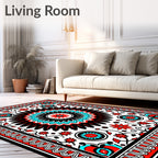 Bold Floral Sunburst Traditional Pattern Rug