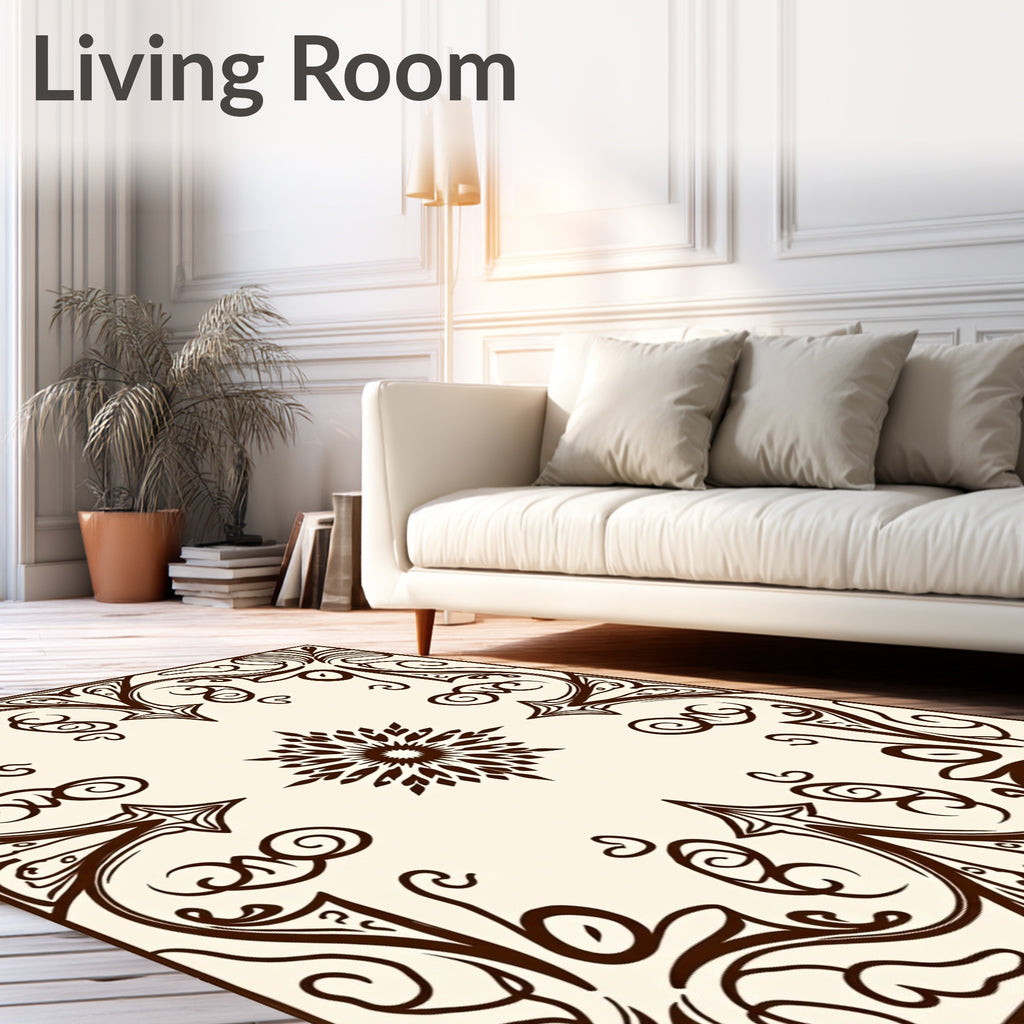 Ornate Scrollwork Symmetry Rug