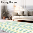 Pastel Vertical Stripe Pattern Design Rug