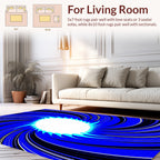 Electric Blue Abstract Swirl Rug