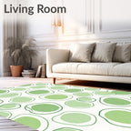 Organic Green Blob Pattern Rug