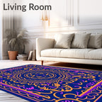 Vibrant Mandala Swirl Pattern Rug