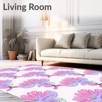 Pastel Floral Repeating Pattern Design Rug