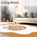 Autumn Pumpkin Vine Intricate Design Rug