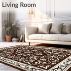 Ornate Floral Detailed Scrollwork Rug
