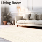 Cream Organic Contour Line Rug